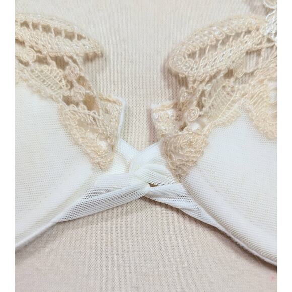 La Perla Gold Label Cream Bra with Cream/Bone Floral Embroidery - Picture 4 of 6